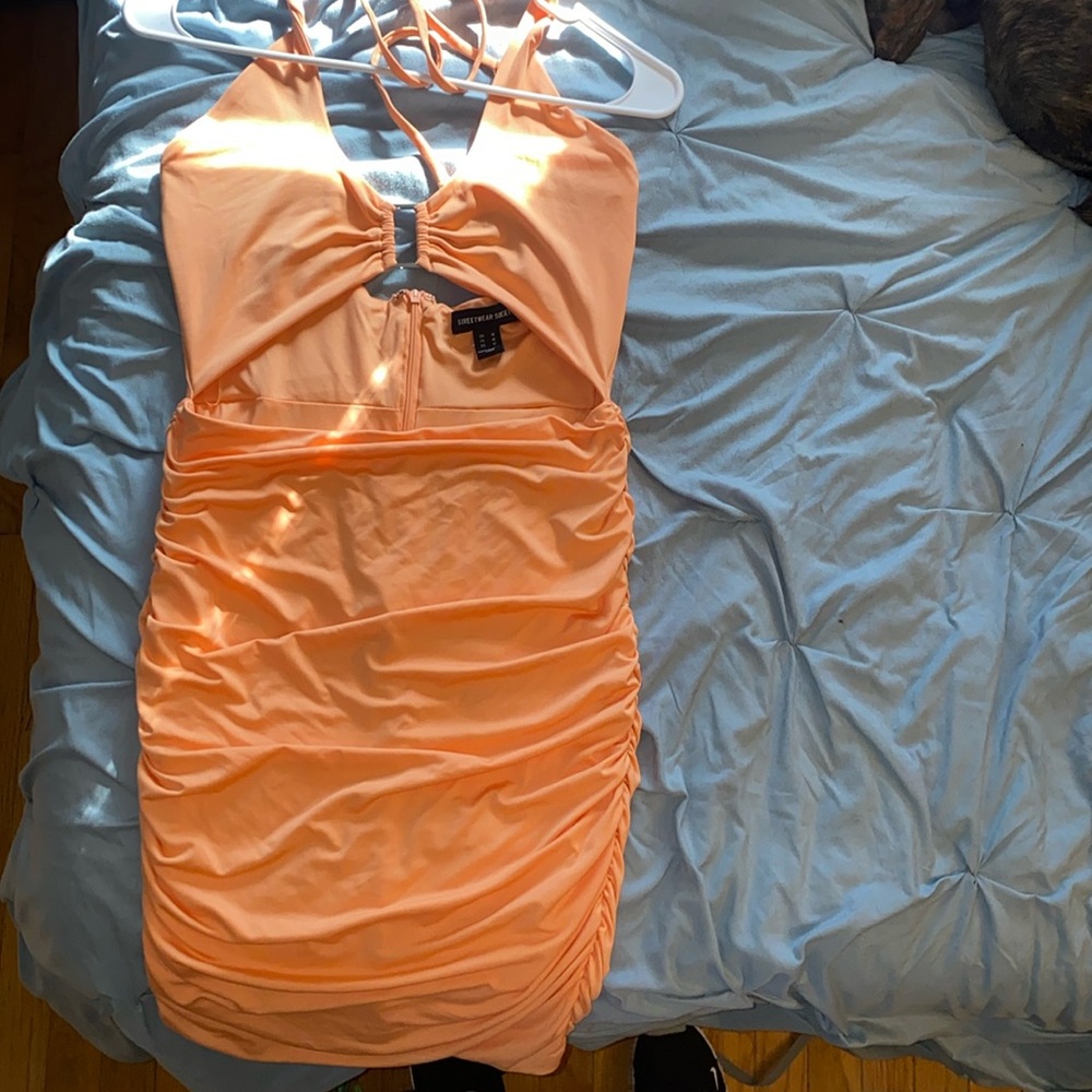 Neon orange dress